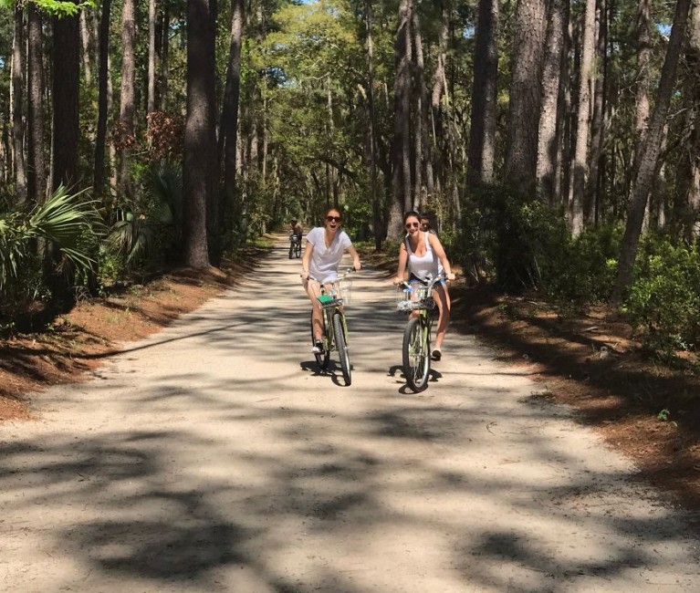 biking at company retreat